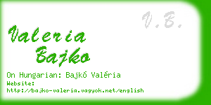 valeria bajko business card