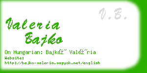 valeria bajko business card